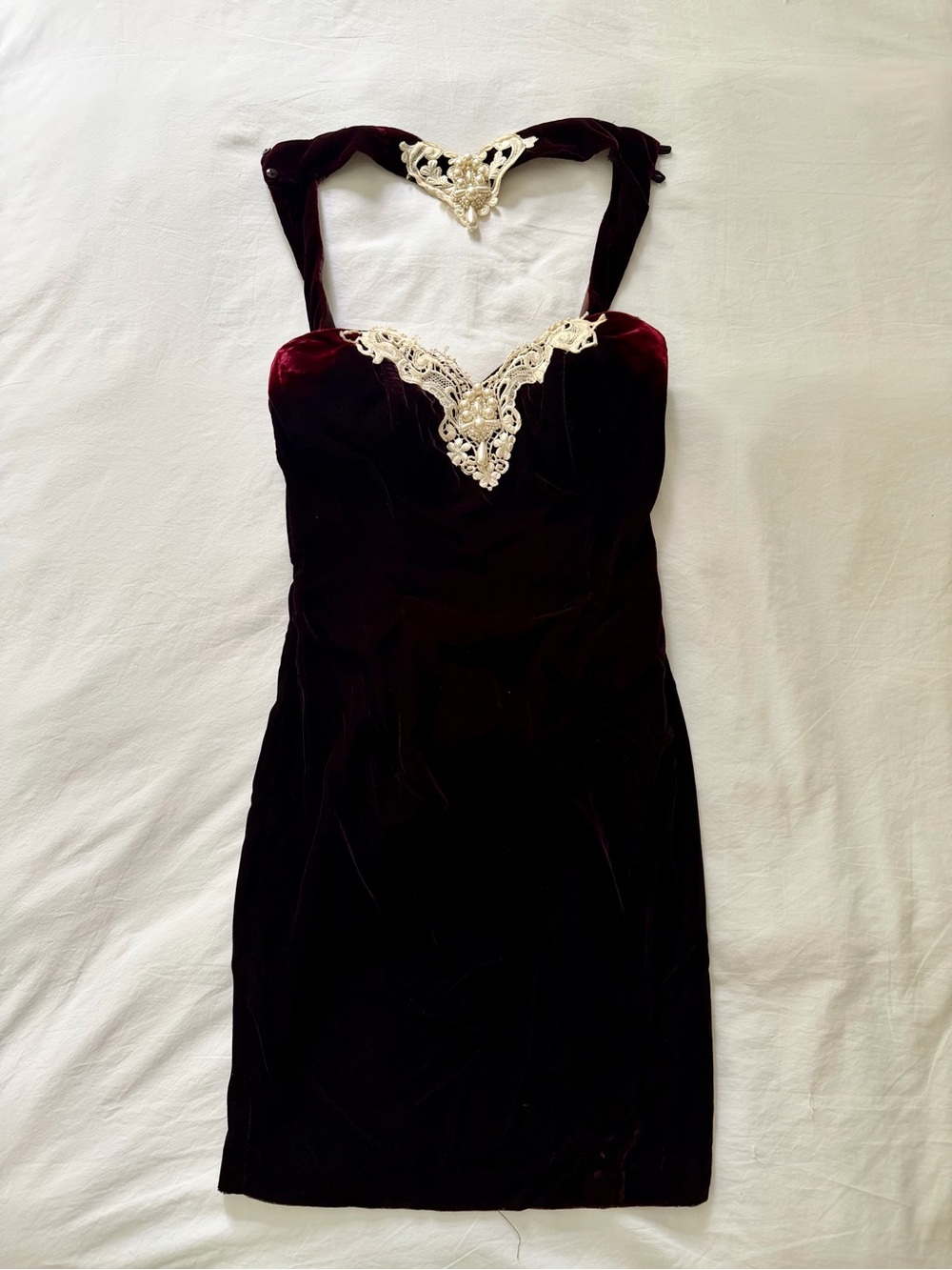 Stunning Gunne Sax by Jessica McClintock Vintage Choker Dress - Picture 2 of 13